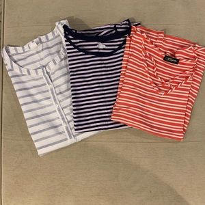 3 women’s striped sleeveless tops